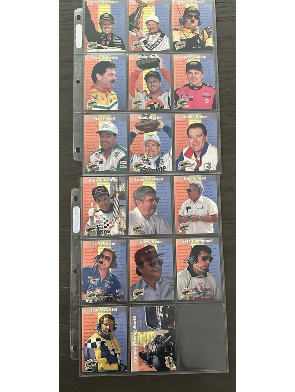 NASCAR Power Drivers Crew Chiefs Card Lot 17 Dale Earnhardt Rusty Wallace